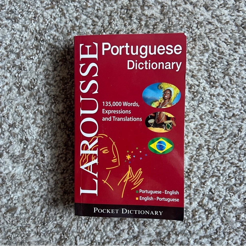 🦋 Larousse Portuguese Pocket Dictionary Book Brazil Portugal Travel Language